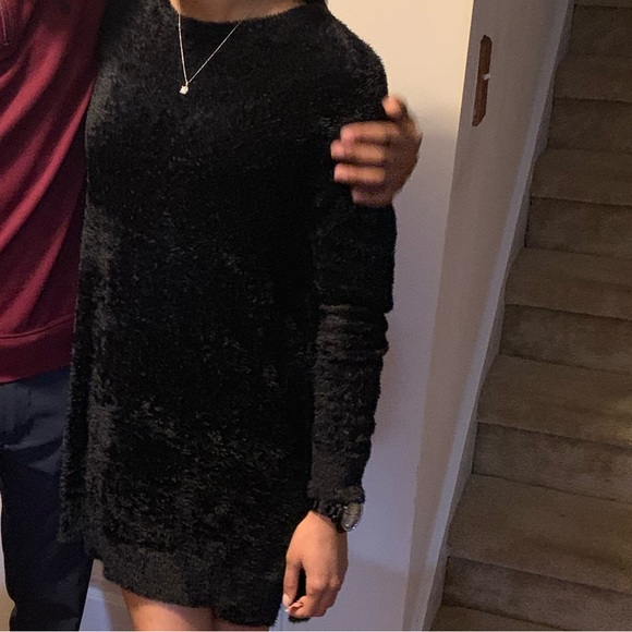 Black Fuzzy BCBGeneration Dress Size Small - Picture 4 of 6